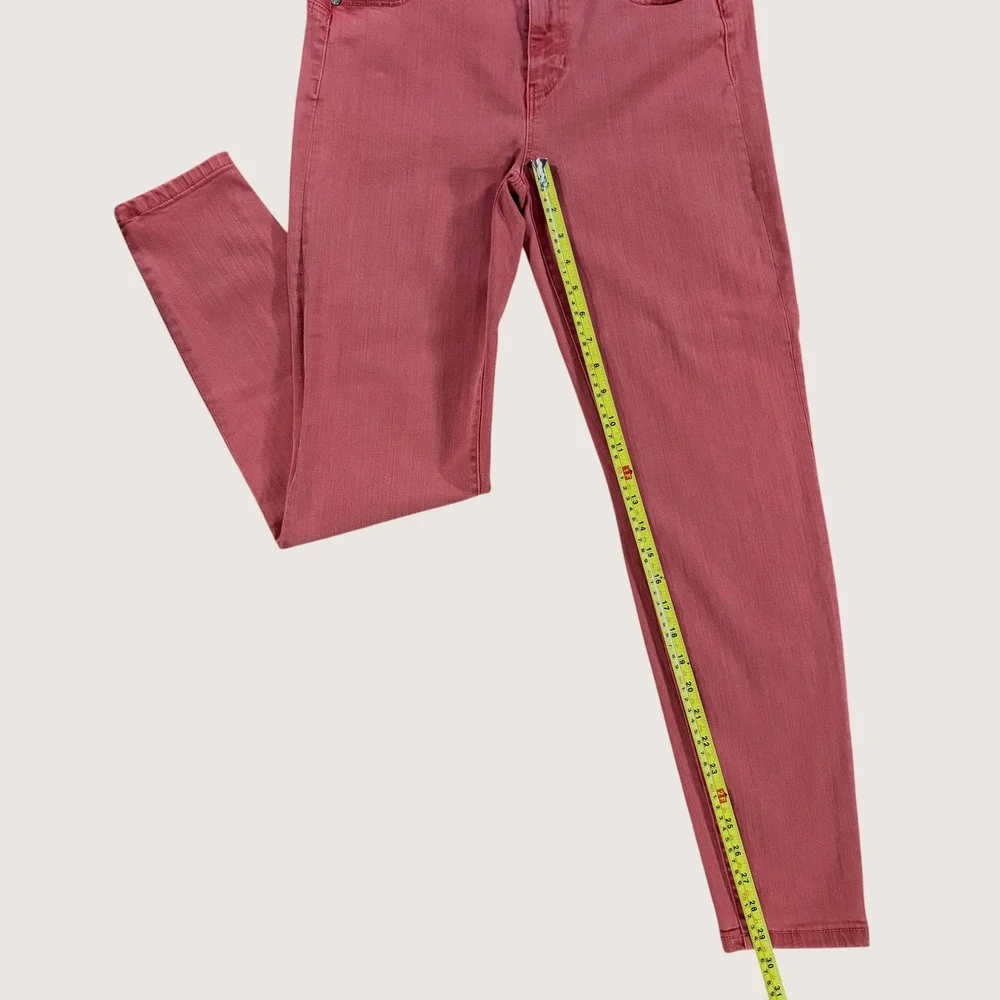 Liverpool Los Angeles Skinny Jeans Women's 12/31 Dusty Coral Stretch Mid Rise